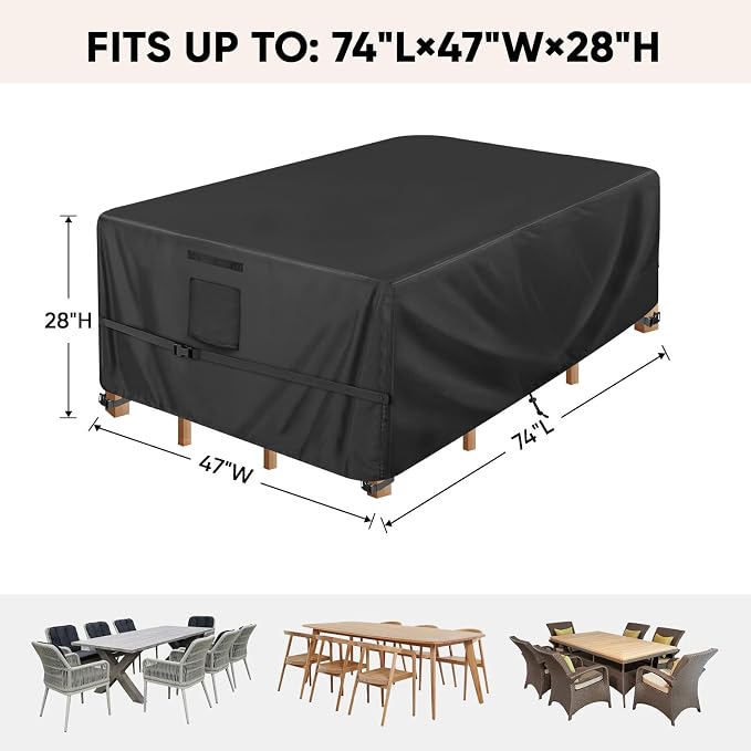 BALEINE Patio Furniture Covers, Outdoor Furniture Covers Waterproof, Heavy Duty - Image 2
