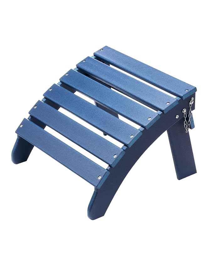 VEVOR Adirondack Ottoman, 18.7L x 18.9W x 13.8H Inch HDPE Plastic Folding by VEVOR