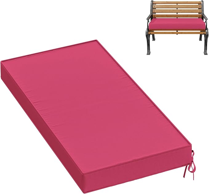 Premium Outdoor Bench Cushions for Patio Furniture 3.5inches Memory Foam Bench by Pakunoda