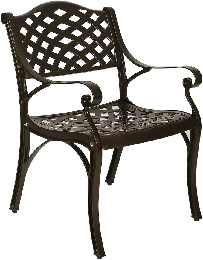 YUSING 5 Piece Patio Bistro Set，Cast Aluminum Antique Copper Outdoor Furniture - Image 5