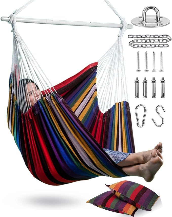 XXL Hammock Chair Hanging Rope Swing by Lulladle