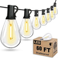 Tenmiro 60FT Outdoor String Lights, Waterproof 16+1 Edison Shatterproof Bulbs by Tenmiro