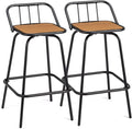VINGLI 2 PCS Outdoor Swivel Bar Stools, 30 Inch Metal Barstools by VINGLI