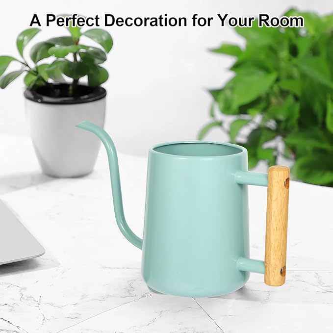 Watering Can Indoor Plants, 35 oz/1000 ml Metal Stainless Steel Watering Can Pot - Image 3