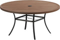 VICLLAX 60" Round Patio Table, Outdoor Dining Table by HOME