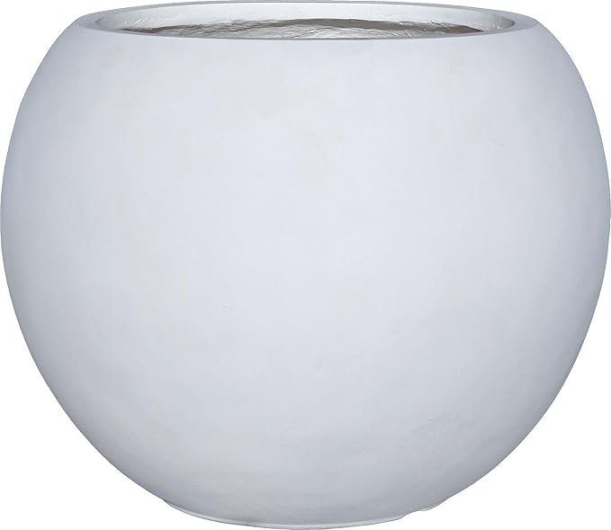 13.5 H x 17" Dia Round Fiberstone Planter by Panlaolao