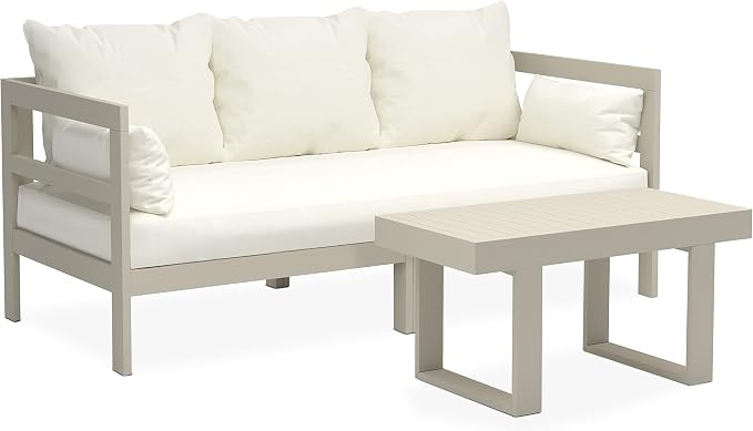 Milliard Outdoor Sofa Patio Furniture Set, Modern Wood Couch by Milliard