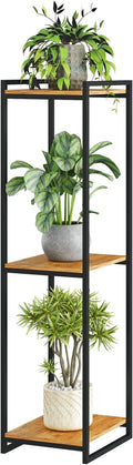 3-Tier Plant Stand Indoor, Rustic Brown by yeavs