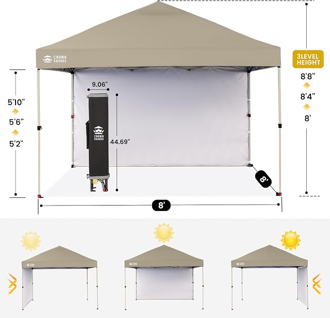 CROWN SHADES 8x8 Pop Up Canopy - Image 3