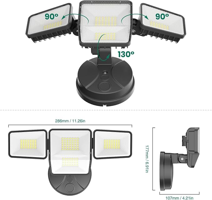 70W 7000LM LED Flood Lights Outdoor, Switch Controlled Security Lights - Image 9