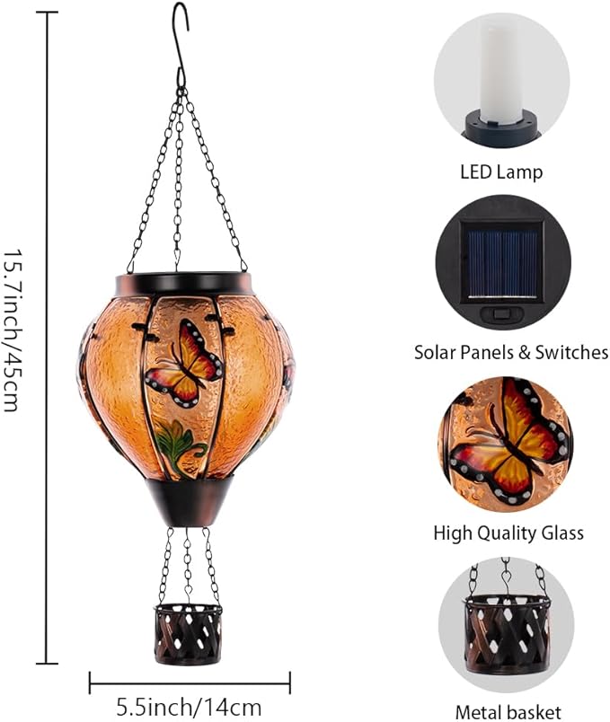 Starsoul Butterfly Hot Air Balloon Solar Lantern - Image 5