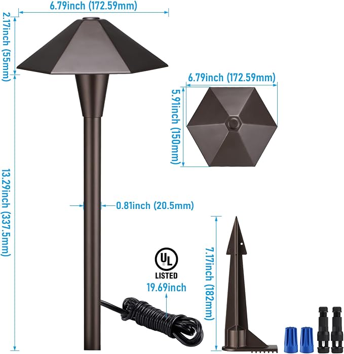 LEONLITE 5CCT Low Voltage Pathway Lights, LED Landscape Path Lights, - Image 8
