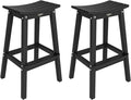 VINGLI 29" Outdoor Bar Stools Set of 2, HDPE Poly Lumber Bar Chairs by VINGLI