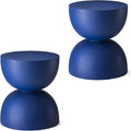 Glitzhome Outdoor Side Tables Set of 2, Heavy Duty Patio Sturdy Faux Terrazzo by Glitzhome