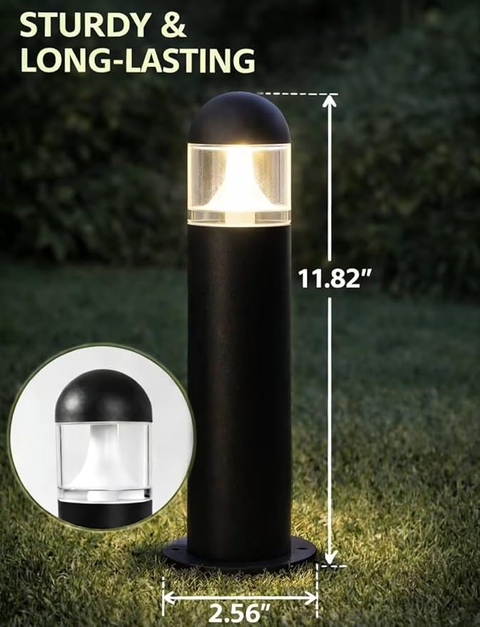 12 Pack Low Voltage Landscape Pathway Lights Wired, Outdoor Modern 12V LED - Image 2