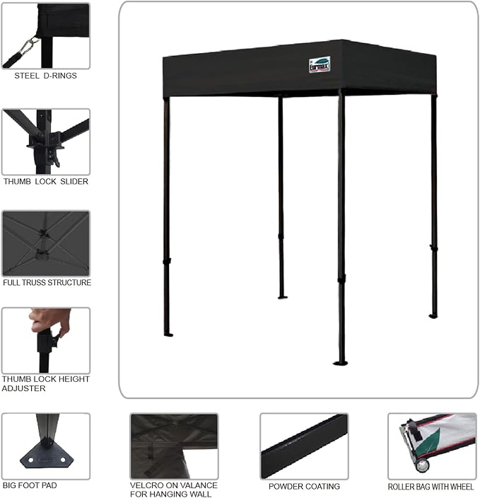 Eurmax USA 5x5 Flat Top Pop Up Canopy Tent Outdoor Portable Instant Shelter - Image 4