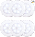 STAR-SPANGLED 6 Pack 2.8” Motion Sensor Lights Indoor AAA Battery Operated by STAR-SPANGLED