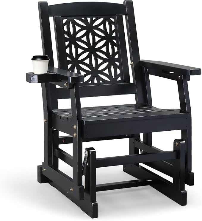 VINGLI Fir Wood Outdoor Glider by VINGLI