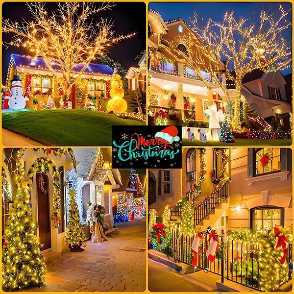 4 Pack Solar String Lights for Outside, 170 FT Total 480 LED Solar Chrismas - Image 6