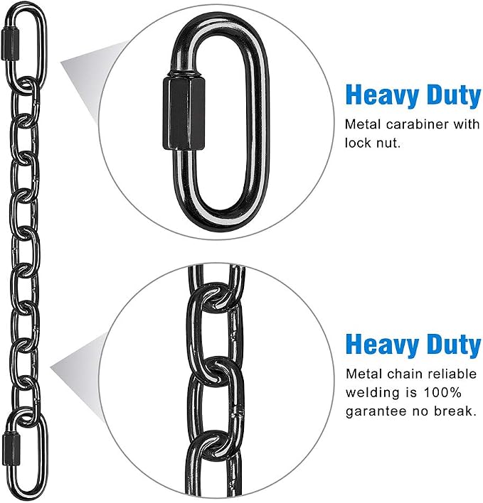 BeneLabel 2Pcs 28 inch Black Heavy Duty Hanging Chains - Image 6