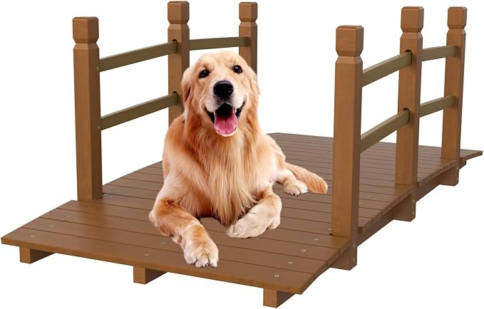 VINGLI Garden Bridge, Classic Wooden Bridge by VINGLI