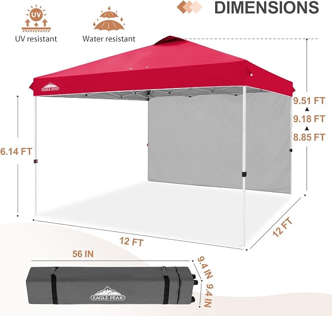 EAGLE PEAK Commercial Canopy 12x12 Pop Up Canopy Tent - Image 3