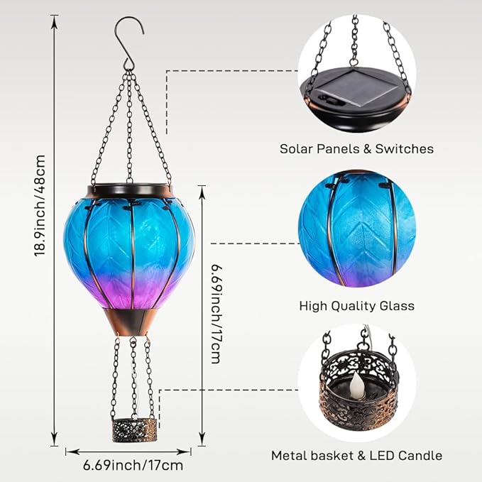 Starsoul Hot Air Balloon Solar Lantern - Image 3