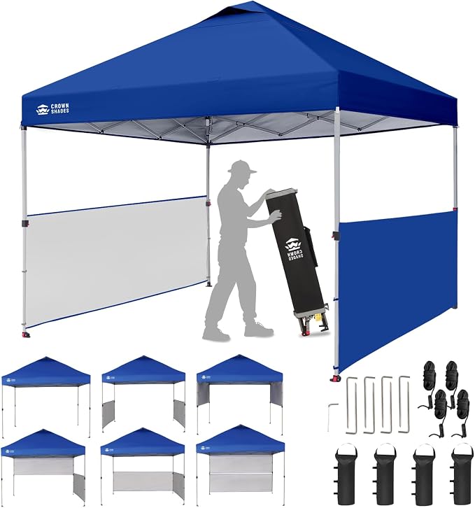 CROWN SHADES 10x10 Pop up Canopy Tent Instant Canopy by CrownShades