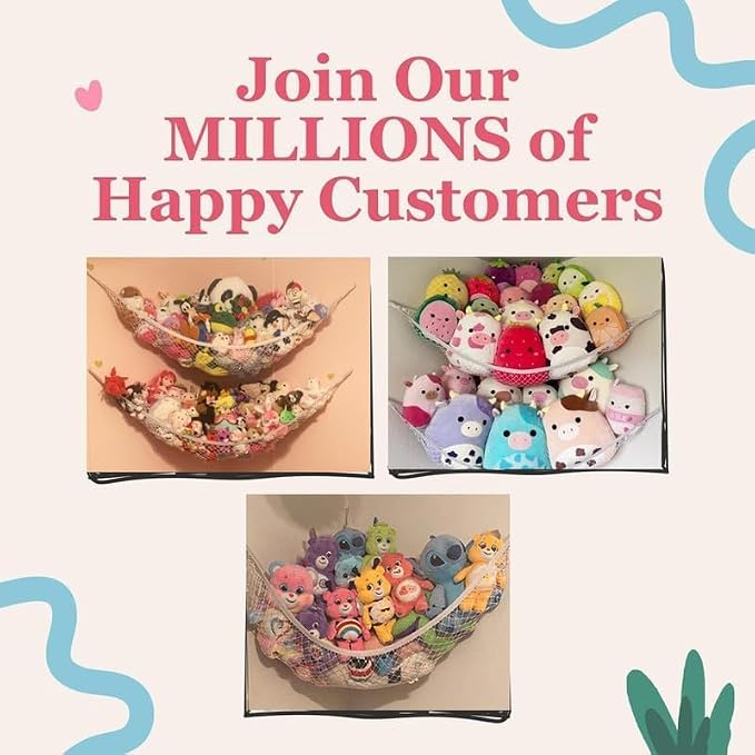 Lilly's Love Stuffed Animal Storage Net Hammock, Nursery Hanging Organizer - Image 6