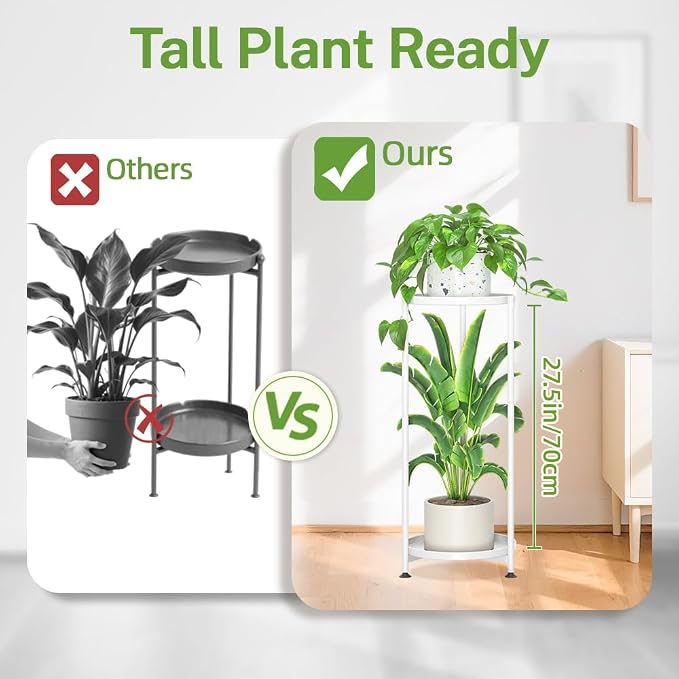 iDavosic.ly 2 Tier Corner Plant Stand Indoor, Tall Vertical Metal Flower Heavy - Image 3