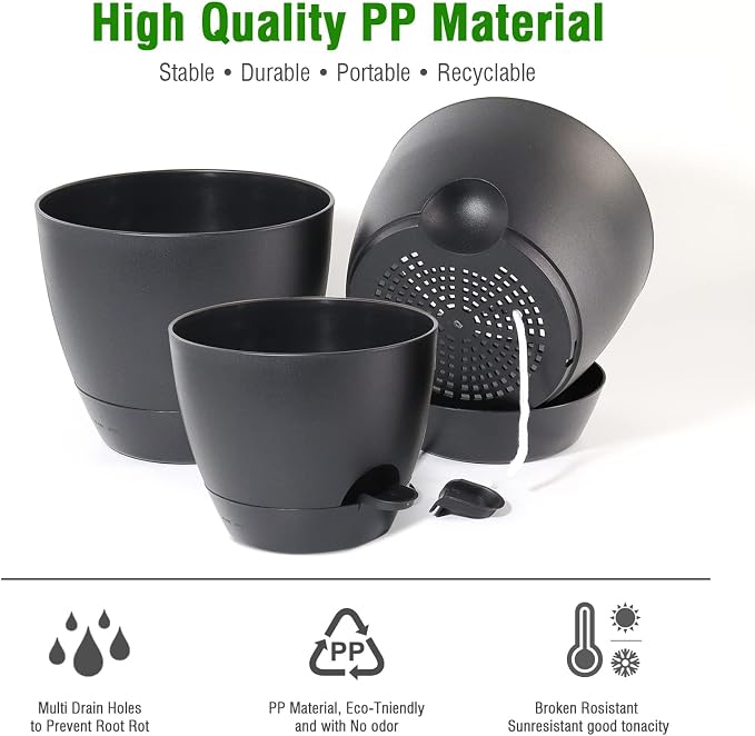 10/9/8 inch Self Watering Pots - Image 6