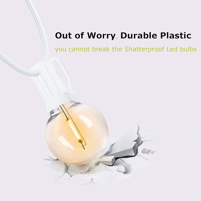 Outdoor Globe String Lights White - Image 3
