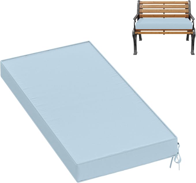 Premium Outdoor Bench Cushions for Patio Furniture 3.5inches Memory Foam Bench by Pakunoda