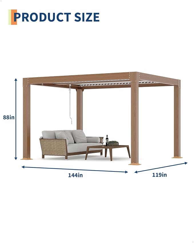 Garvee Louvered Pergola - Image 5