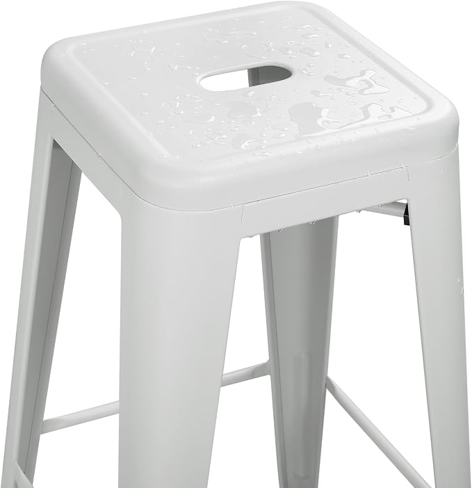 Yaheetech 30 Inch Metal Bar Stools Set of 4, Bar Height Backless Bartools - Image 7