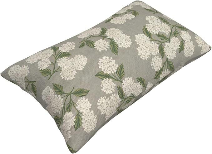 Grey Spring Pillow Covers 12x20 Inch 2 Pcs Gray Green Hydrangea Flower Decor - Image 8