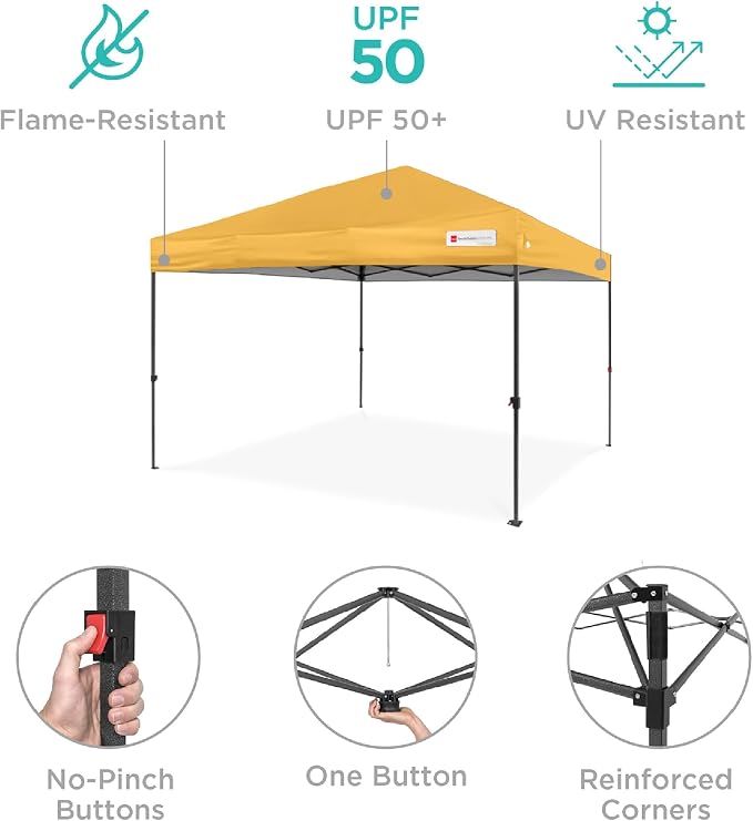 Best Choice Products 10x10ft Pop Up Canopy Tent, Outdoor Shade, 1 Person 1 - Image 4