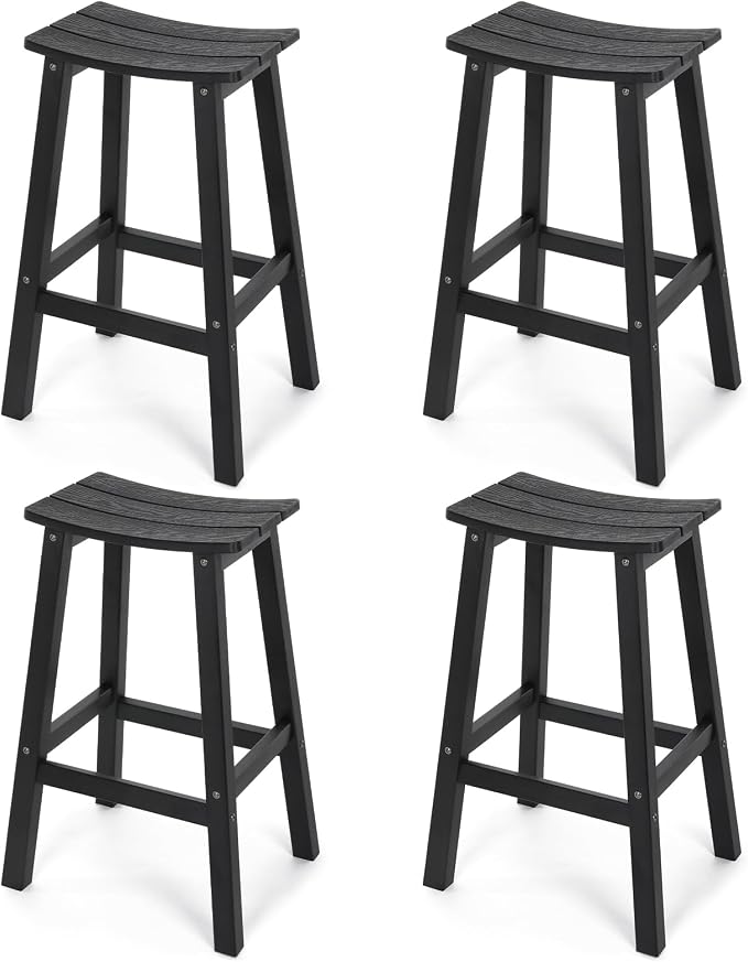 Stoog All-Weather Bar Stools Set of 4, Low Maintenance, by Stoog