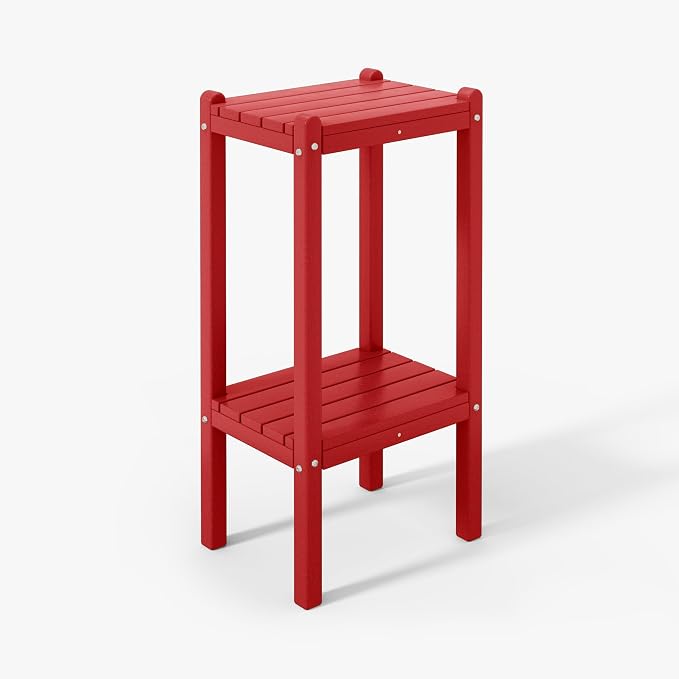 WestinTrends Malibu 36" Outdoor Adirondack HDPE 2-Tier Patio Side Table - Image 10