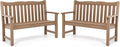 Stoog Outdoor Benches Set of 2, 2-Person Poly Lumber Garden Bench by Stoog