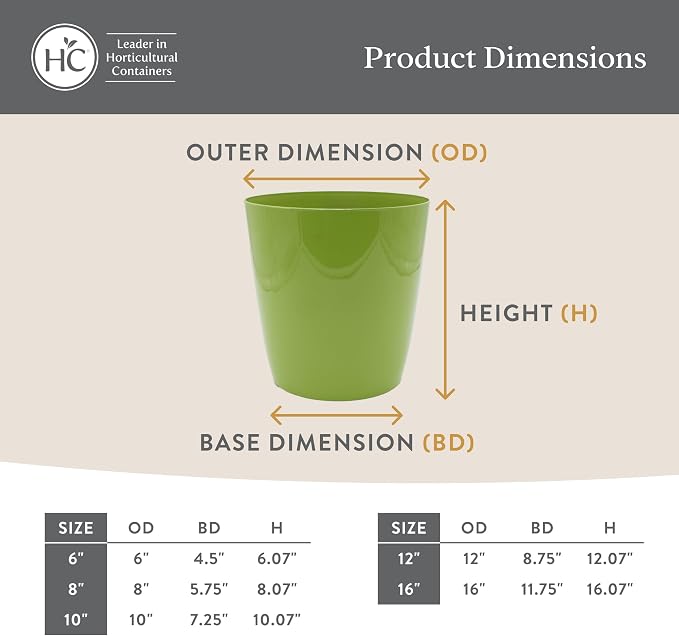 The HC Companies Aria Round Self-Watering Pot - Image 5