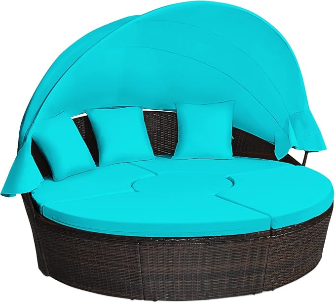 Tangkula Patio Round Daybed by TANGKULA