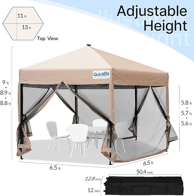 Quictent 13'x13' Pop up Screened Canopy Tent - Image 5