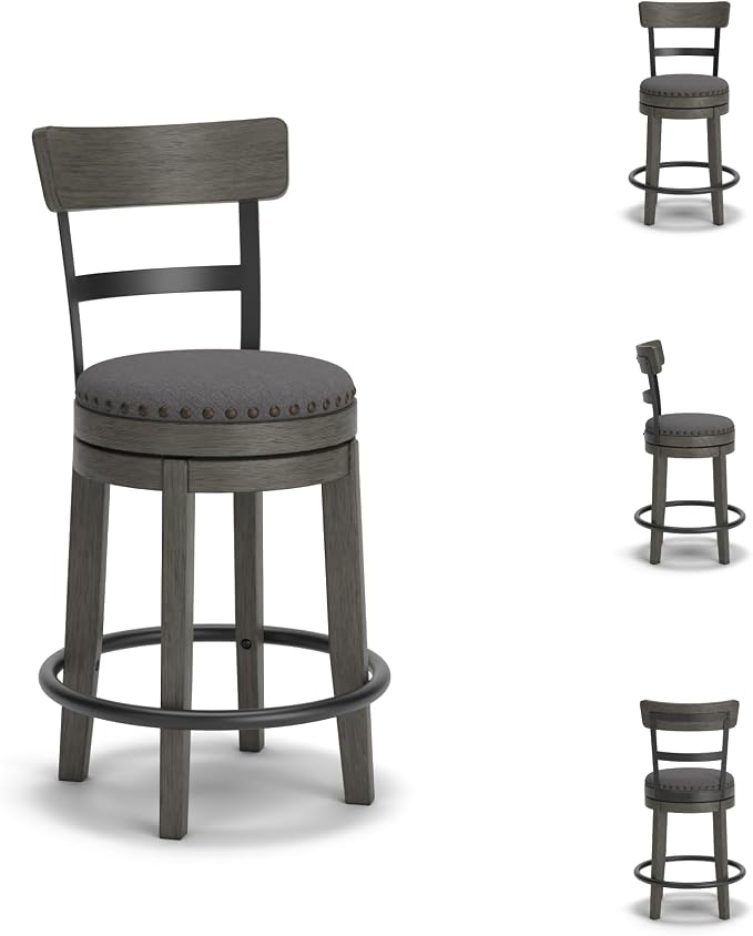 Signature Design by Ashley Caitbrook | Farmhouse Swivel 24" Counter Height - Image 7