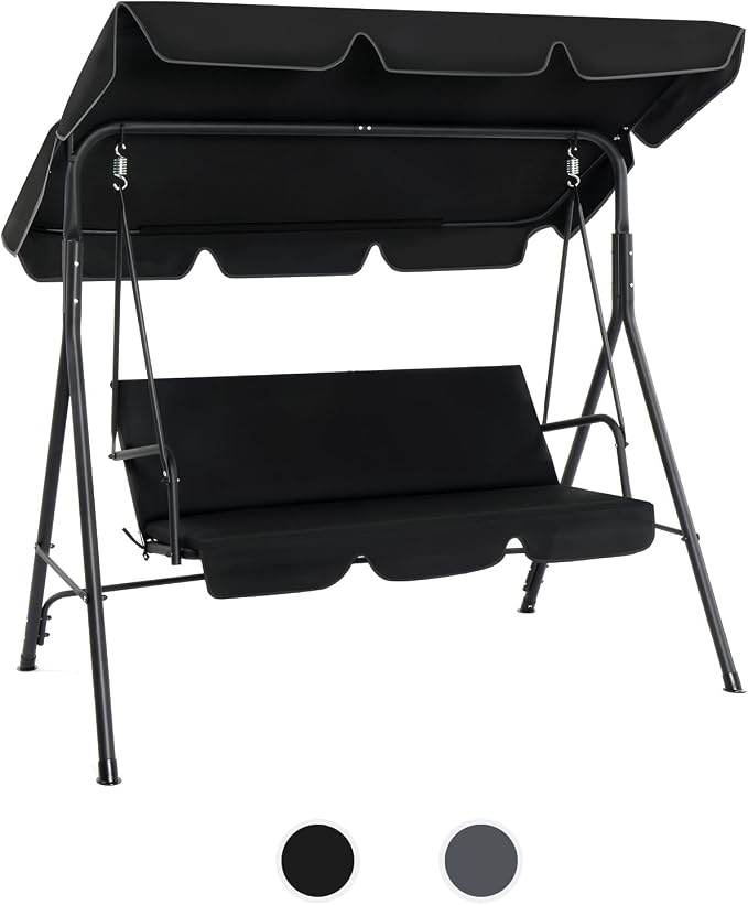 VINGLI Heavy Duty 550 LBS Upgraded 2 Person Outdoor Porch Swing by VINGLI