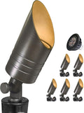 MALORY Brass Outdoor Spot Lights, 12V AC/DC Low Voltage LED Landscape Lighting by MALORY