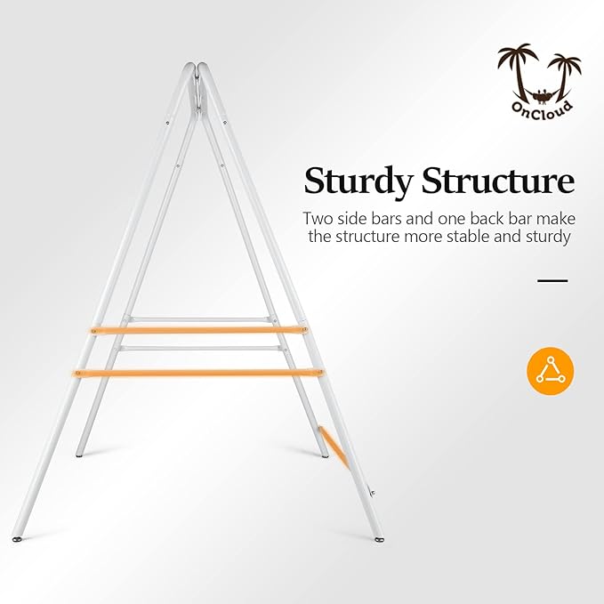 ONCLOUD Upgraded Hammock Chair Stand Metal Swing Stand Frame, Heavy Duty Steel - Image 6