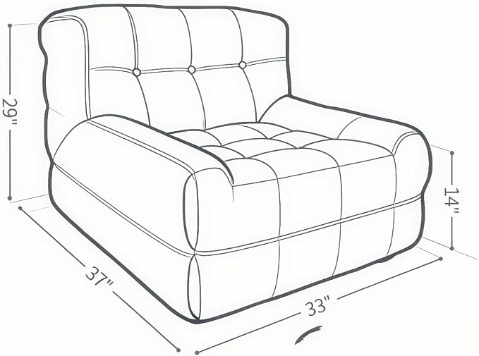 Bean Bag Chair - Memory Foam Bean Bag Chair - Image 2