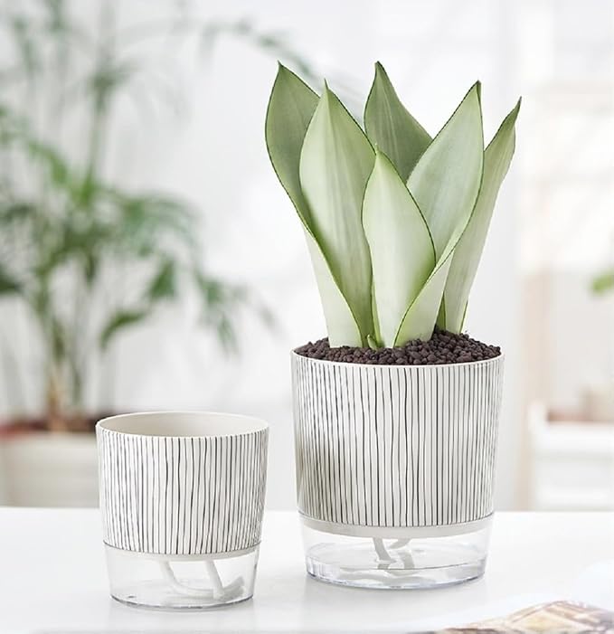 Self Watering Pots for Indoor Plants, Flower Pots, Self Watering Plant Pot-2pcs - Image 8