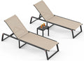 Aluminum Patio Chaise Lounge Set of 2 by Oasbira